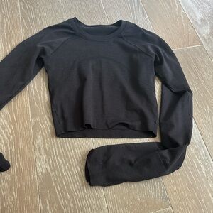 lululemon athletica Black Crop Top